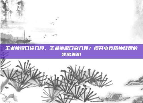 王者荣耀口袋几段，王者荣耀口袋几段？揭开电竞精神背后的残酷真相