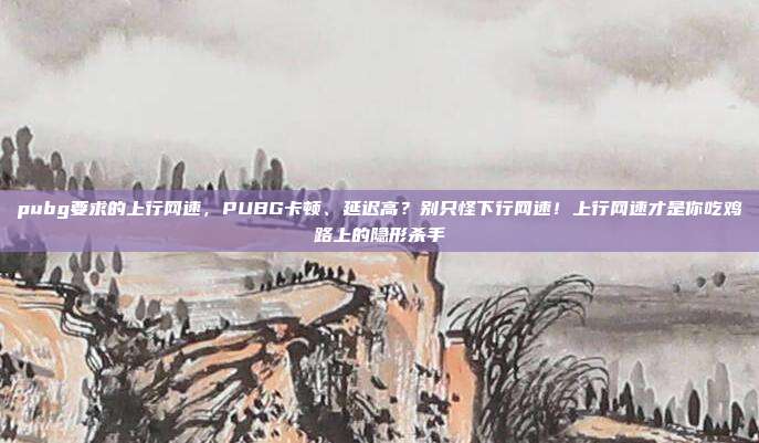pubg要求的上行网速，PUBG卡顿、延迟高？别只怪下行网速！上行网速才是你吃鸡路上的隐形杀手