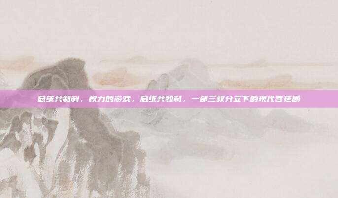 总统共和制，权力的游戏，总统共和制，一部三权分立下的现代宫廷剧