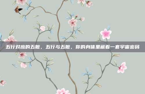 五行对应的五脏，五行与五脏，你的身体里藏着一套宇宙密码