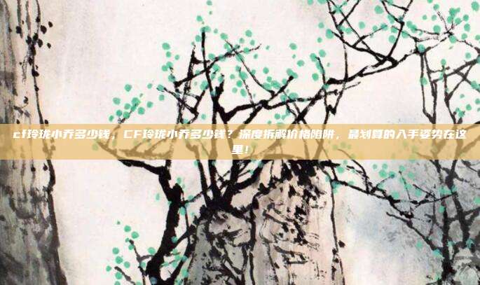cf玲珑小乔多少钱，CF玲珑小乔多少钱？深度拆解价格陷阱，最划算的入手姿势在这里！