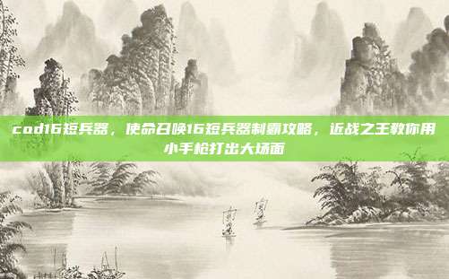 cod16短兵器，使命召唤16短兵器制霸攻略，近战之王教你用小手枪打出大场面