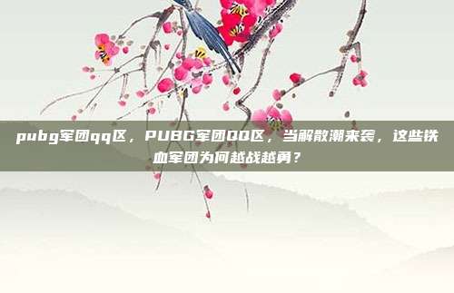 pubg军团qq区，PUBG军团QQ区，当解散潮来袭，这些铁血军团为何越战越勇？
