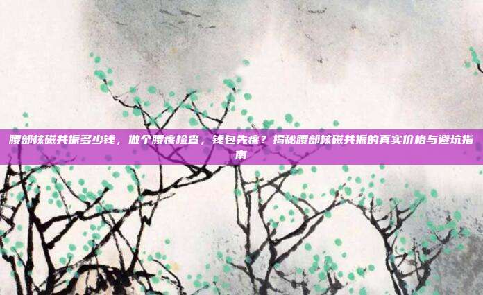 腰部核磁共振多少钱，做个腰疼检查，钱包先疼？揭秘腰部核磁共振的真实价格与避坑指南