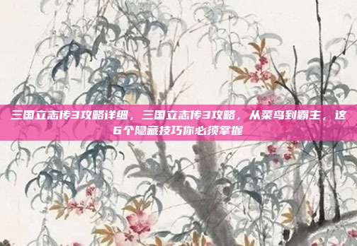 三国立志传3攻略详细，三国立志传3攻略，从菜鸟到霸主，这6个隐藏技巧你必须掌握