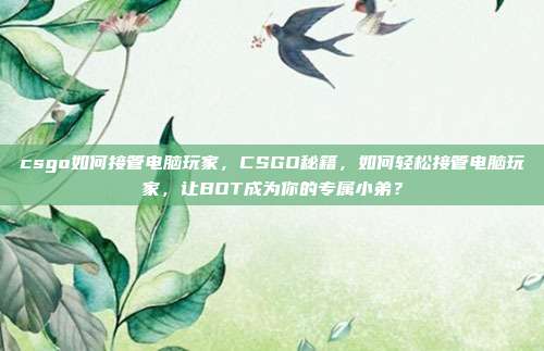 csgo如何接管电脑玩家，CSGO秘籍，如何轻松接管电脑玩家，让BOT成为你的专属小弟？