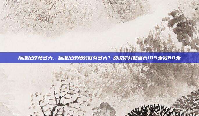 标准足球场多大，标准足球场到底有多大？别说你只知道长105米宽68米