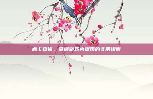 点卡查询，掌握游戏内货币的实用指南