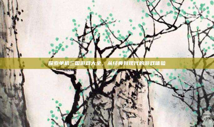 探索单机三国游戏大全，从经典到现代的游戏体验