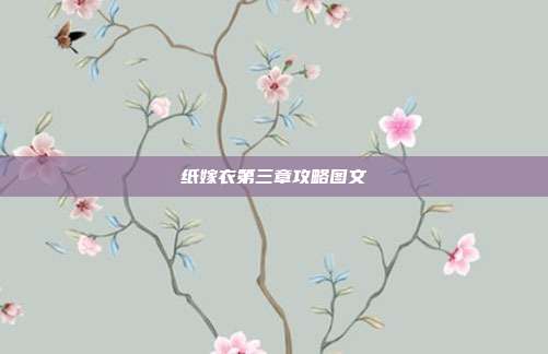 纸嫁衣第三章攻略图文