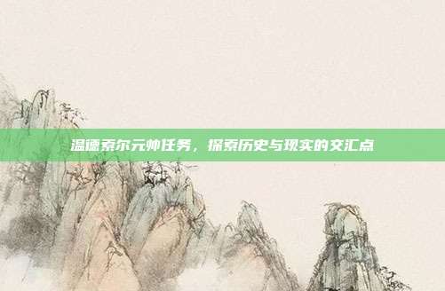 温德索尔元帅任务，探索历史与现实的交汇点