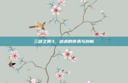 三剑之舞3，剑术的传承与创新