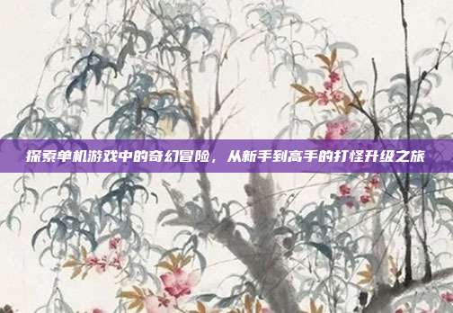 探索单机游戏中的奇幻冒险，从新手到高手的打怪升级之旅