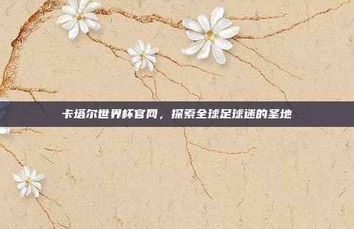 卡塔尔世界杯官网，探索全球足球迷的圣地