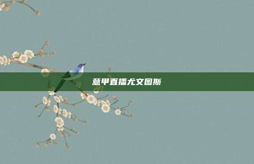 意甲直播尤文图斯