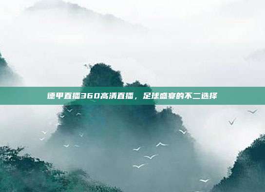 德甲直播360高清直播，足球盛宴的不二选择