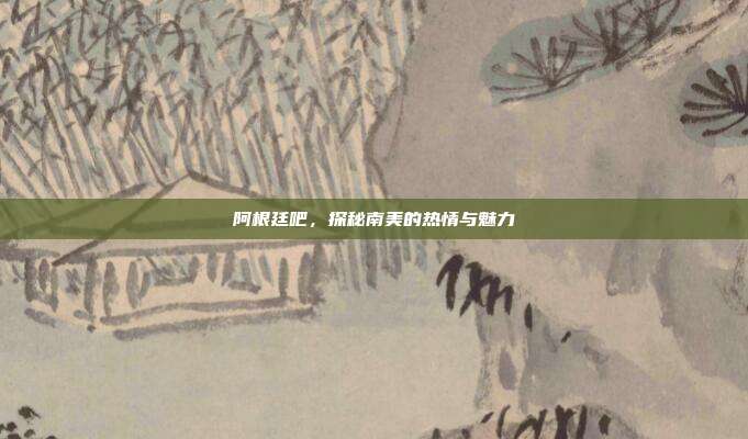 阿根廷吧，探秘南美的热情与魅力