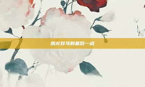 热火对马刺最后一战