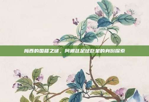 梅西的国籍之谜，阿根廷足球巨星的身份探索