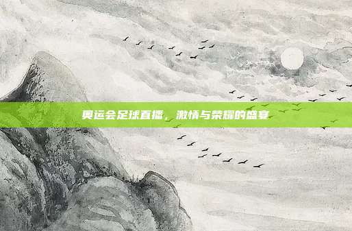 奥运会足球直播，激情与荣耀的盛宴
