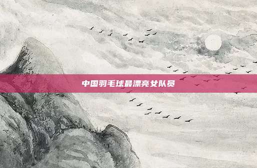 中国羽毛球最漂亮女队员