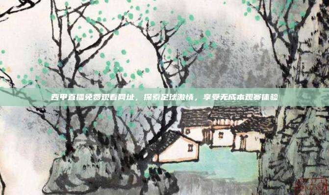 西甲直播免费观看网址，探索足球激情，享受无成本观赛体验