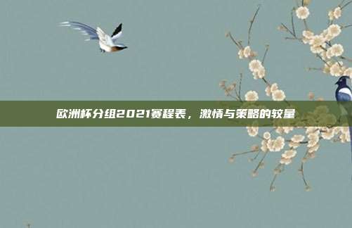 欧洲杯分组2021赛程表,激情与策略的较量