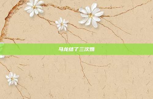 马龙结了三次婚
