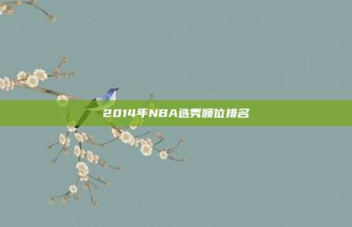 2014年NBA选秀顺位排名