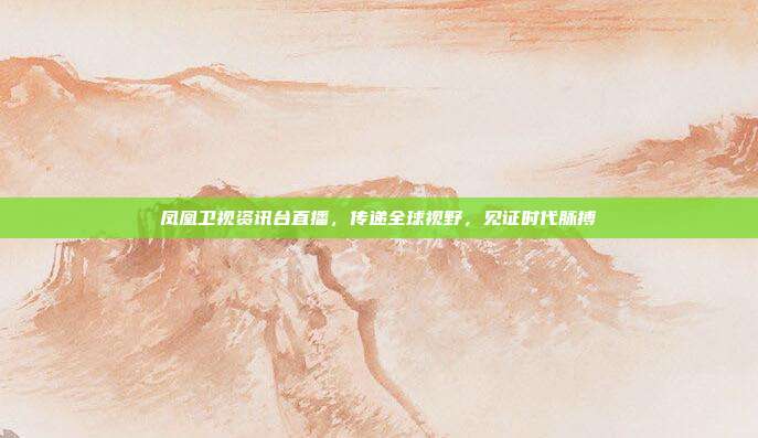凤凰卫视资讯台直播,传递全球视野,见证时代脉搏