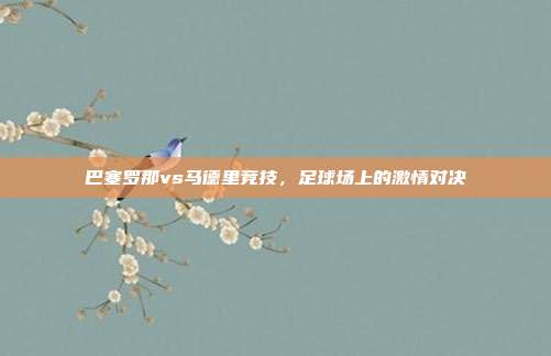 巴塞罗那vs马德里竞技,足球场上的激情对决
