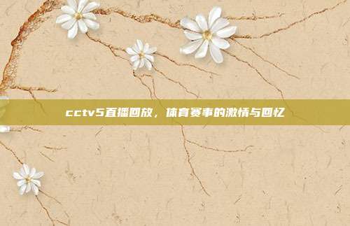 cctv5直播回放,体育赛事的激情与回忆