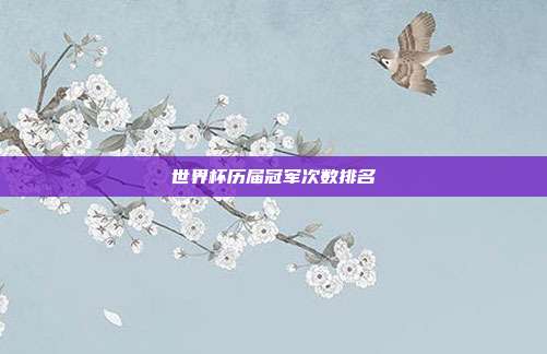 世界杯历届冠军次数排名