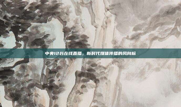中央12台在线直播,新时代媒体传播的风向标