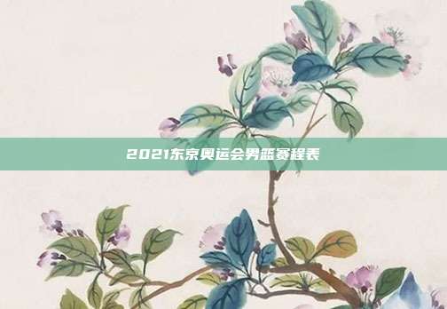 2021东京奥运会男篮赛程表