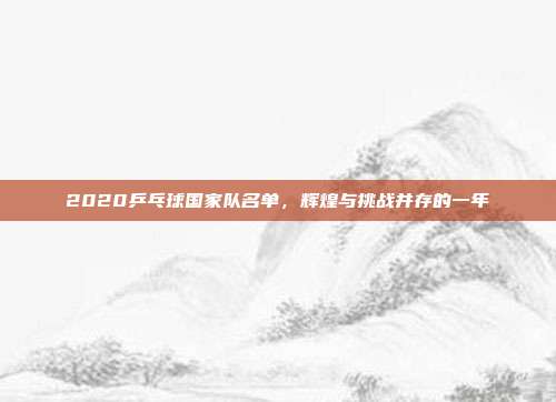 2020乒乓球国家队名单,辉煌与挑战并存的一年
