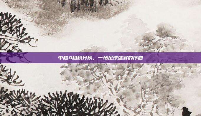中超A组积分榜,一场足球盛宴的序曲