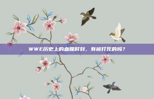 WWE历史上的血腥时刻,有被打死的吗?