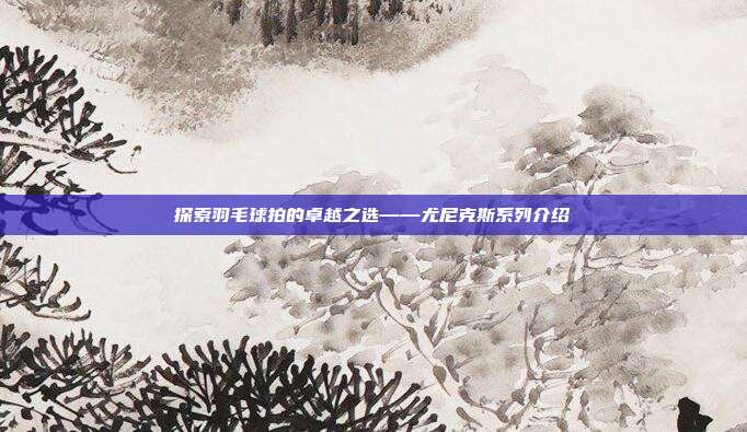探索羽毛球拍的卓越之选——尤尼克斯系列介绍