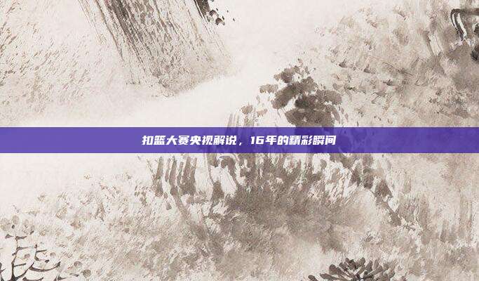 扣篮大赛央视解说,16年的精彩瞬间