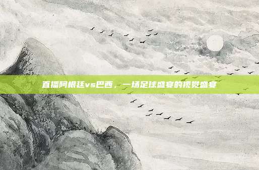 直播阿根廷vs巴西,一场足球盛宴的视觉盛宴