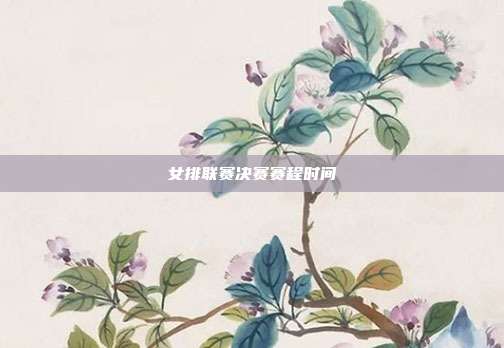 女排联赛决赛赛程时间