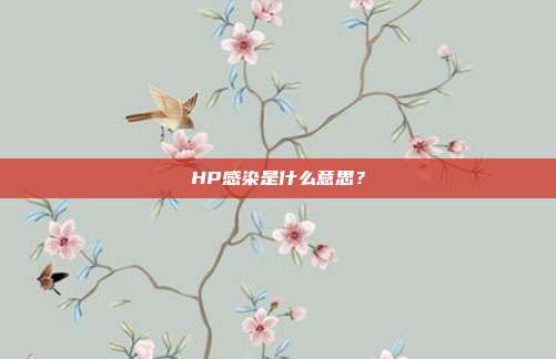 HP感染是什么意思？