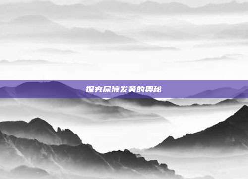 探究尿液发黄的奥秘