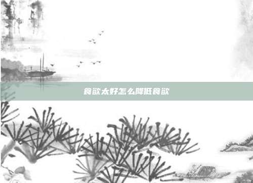 食欲太好怎么降低食欲