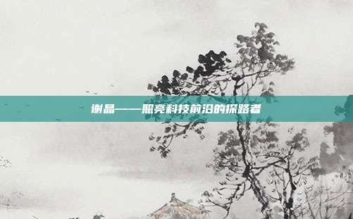 谢晶——照亮科技前沿的探路者