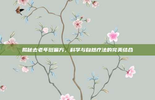 揭秘去老年斑偏方，科学与自然疗法的完美结合