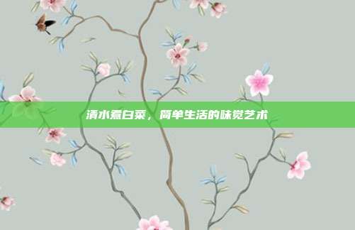 清水煮白菜，简单生活的味觉艺术