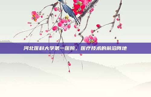 河北医科大学第一医院，医疗技术的前沿阵地