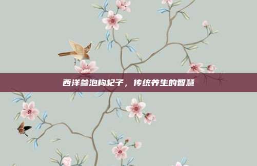 西洋参泡枸杞子,传统养生的智慧